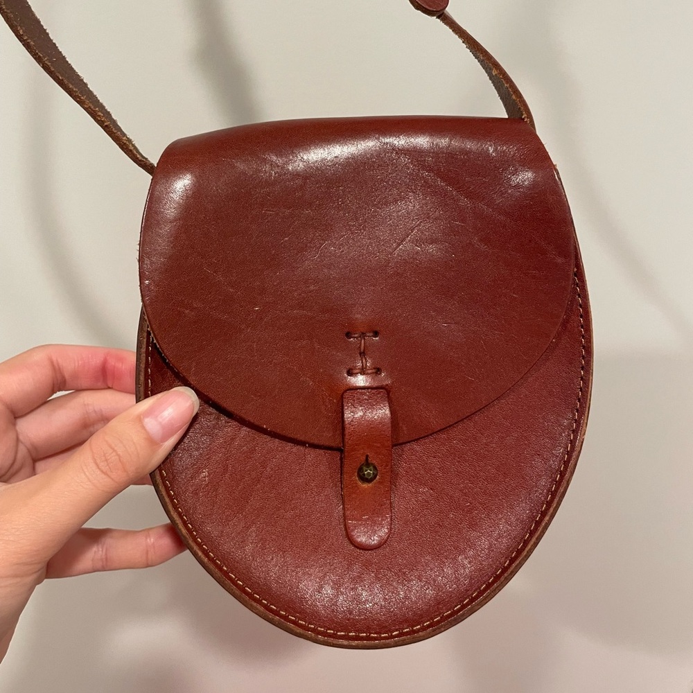 Lucky brand leather crossbody bag brown